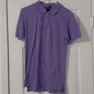 Purple polo dress shirt